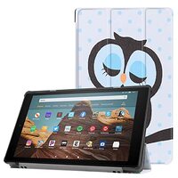 for Amazon All-New Kindle Fire HD10 7th 9th Generation Smart Cover, Ultra Slim Folio Stand Auto Slee