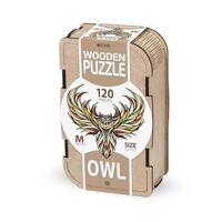 OWL M Wooden Puzzle: A Majestic 120-Piece Challenge for Adults - Transform Your Space with This Arti