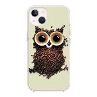 Blingy's for iPhone 14 Case, Fun Coffee Pattern with Cute Owl Style Funny Creative Animal Desig