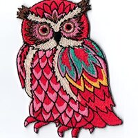 First Anything Owl Patch Iron On Bird Animal for Clothing Biker Embroidered for Hat Shirt Jacket Clo
