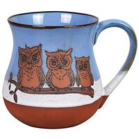 MPotTo Ceramic Owl Coffee Mug 16 oz Novelty Coffee Mug for Men and Women Holiday Housewarming Chirst
