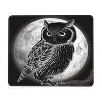 Mouse Pad Handsome Owl Standing on Branch Anti-Slip Gaming Mouse Pad for Laptops Office Computer Bri