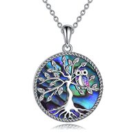 YFN Owl Tree of Life Pendant Necklace Sterling Silver Owl Jewelry Owl Christmas Birthday Gifts for W