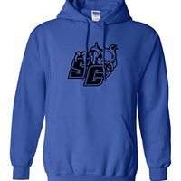CreateMyTee | Southern Connecticut SC Owls Hooded Sweatshirt (Royal, X-Large)