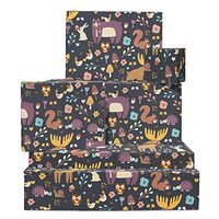 CENTRAL 23 Baby Shower Wrapping Paper - 6 Sheets of Birthday Gift Wrap and Tags - Woodland Animals W