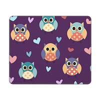 Cute Owl Mouse Pad Square Mouse Mat Rubber Base Mousepad for Laptop Computer Office Working Gaming