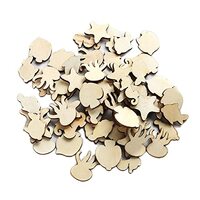 misppro Pack of 20 Mix Natural Wooden Embellishment MDF Cut Owls Birds Wood Shapes Craft