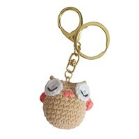 Ensiolau Keychain Handmade Weaving Cute Owl Keychains Gift for Car keys Bag Wallet Purse Women Girls
