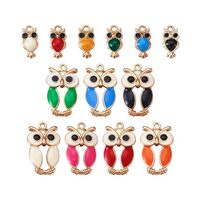 Spritewelry 13 Styles Owl Enamel Charms Colorful Halloween Owl Charms Vintage Owl Lucky Pendants for