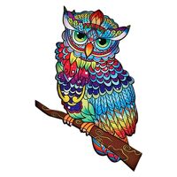 G+D Puzzles for Adults - Medium Owl Wooden Jigsaw Puzzle