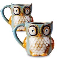 Berry President Owl Coffee Mug, Morning Ceramic Coffee Mug, Tea Cup for Office and Home, Dishwasher 