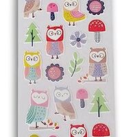 Puffy Foil Owl Stickers for Crafts, Cardmaking, Scrapbooks, Classroom Rewards – 28 Pc