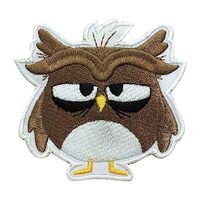 Cute Owl Patch, Kids Rhymes Patch, Embroidered Iron on Sew on Patch Badge for Clothes etc. 8x7cm