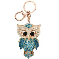 Tverghvad Crystal Rhinestone Owl Keychain, Cute Colorful Diamond Owl Key Chain Charm Pandant for Wom