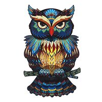 FvMemo Wooden Puzzles for Adults,100 Pieces Owl Wooden Jigsaw Puzzle,Unique Animal Shaped Puzzles,Wo