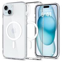 Black Owl Clear Magnetic Case Designed for iPhone 15 Plus (2023 Model), Compatible with Wireless Cha