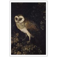 Htdsks Moody Dark Colors Owl Posters Owl On Tree At Night Canvas Wall Art Retro Cute It'S The D