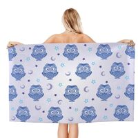 AFHYZY Owl Microfiber Beach Towels for Adults Sand Free Travel Towel Large Quick Dry Lightweight Ove
