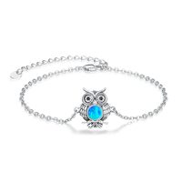 Palpitate Owl Bracelet Owl Bracelets for Women 925 Sterling Silver Charm Owl Jewelry Gifts for Women