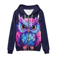 ZOUTAIRONG Cute Owl Jacket Women Zip Up Hoodie Medium Fashion Hoodies & Sweatshirts Teens Hooded