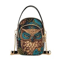 Mysterious Owl in Forest Crossbody Sling Bags for Women, Compact Fashion Handbag with Chain Strap To