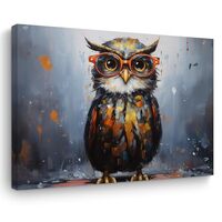 TBT Owl Wall Art Owl Wall Decor Owl Gifts Canvas Wall Art Funny Owl Framed Poster Artwork Prints Pic