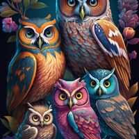 500 Piece Five Colorful Owls Puzzle for Adults, Jigsaw Puzzles Medium Difficulty Fun Family Games Gr
