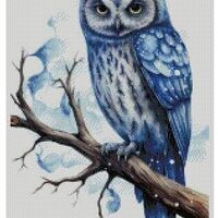 Blue Owl Cotton Counted Cross Stitch Kits,150x200stitch, 26x36cm, Egyptian Cotton Thread, 14 Count C