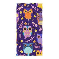 ALAZA Cute Owls Purple Beach Towel, Absorbent Quick Dry Swimming Yoga Beach Towels, 31x71in Sand Fre