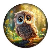 WOODBESTS 50 Piece Large Pieces Wooden Puzzles for Kids Ages 4-6, Owl Wooden Kids Puzzles (11.4"