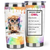 Pininerr Owl Tumbler 20 oz,Owl Travel Coffee Cup Double Wall Stainless Steel Vacuum Insulated-Ideal 