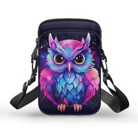 HELLHERO Owl Small Crossbody Bag for Purse for Women Girls Cellphone Purse Shoulder Messenger Bag Cr