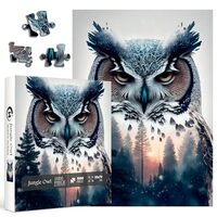Owl Puzzles for Adults 1000 Pieces, Difficult Bird Challenging Jigsaw Puzzles, Jungle Animal Nature 