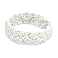 Artisan Owl White Cotton Sailor Knot Bracelet (Medium)