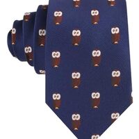 Northern Brown Owl Tie Navy Blue Northern Brown Owl Tie