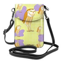 women leather Cell Phone Purse Standing Owl picture Soft, durable and waterproof PU leather Convenie