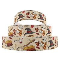 Wizard Grosgrain Ribbon Houses Mischief Managed owl 7/8" Ribbon for Hair Bows & Crafts