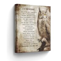 Motivational Owl Canvas Wall Art Christian Owl Pictures Wall Decor Inspirational Quotes Painting Wal