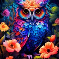 Diamond Painting Kits for Adults Colorful Owls DIY 5D Diamond Art Kits for Beginners Full Drill Diam