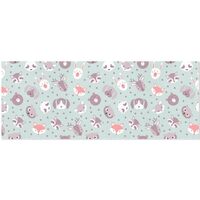 OTVEE Fox Raccoon Dog and Owl Design Birthday Wrapping Paper Roll, Mini Roll Gift Wrap Perfect for W