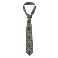 NEZIH Owl Tree Branches Print Men'S Necktie Fashionable Polyester Necktie Wedding,Business,Part