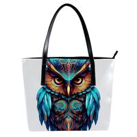 Purses for Women,Tote Bag Aesthetic,Women's Tote Handbags,Ethnic Print Color Owl