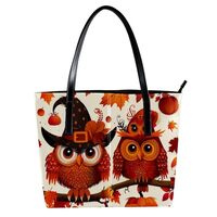 Purses for Women,Tote Bag Aesthetic,Women's Tote Handbags,Cartoon Pumpkin Owl
