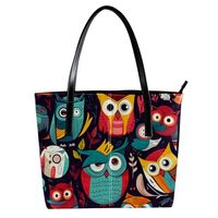 Purses for Women,Tote Bag Aesthetic,Women's Tote Handbags,Cartoon Bird and Owl