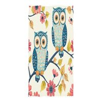 ALAZA Vintage Flower Owl Beach Towel, Absorbent Quick Dry Swimming Yoga Beach Towels, 31x71in Sand F