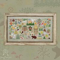New Sealed Cross Stitch Kit Enchanted Forest Primitives Embroidery Sampler Owl Forest Enchanted Fore