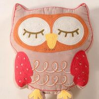 Owl Shaped Velvet Throw Pillow Pink Cushion Cute Seating Pillow for Room Decor & Plush Pillow fo
