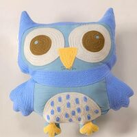 Owl Shaped Velvet Throw Pillow Blue Cushion Cute Seating Pillow for Room Decor & Plush Pillow fo