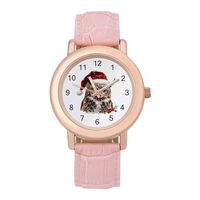 Winter Owl Christmas Women's Watches Classic Quartz Watch with Leather Strap Easy to Read Wrist