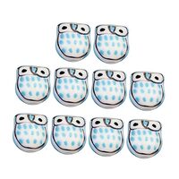 STOBOK 10pcs Jewelry Making Bead Cute Owl Charms for Jewelry Making - 6mm Vintage Ceramic Beads in B